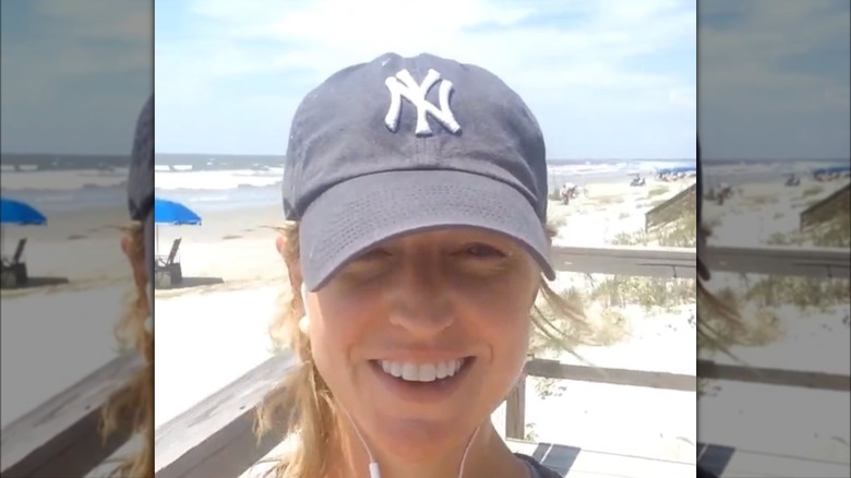 Ainsley Earhardt smiling at the beach