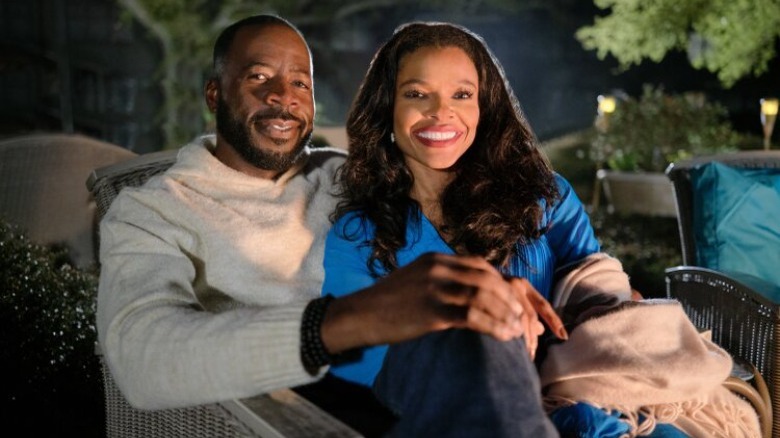 Demetrius Grosse and Keesha Sharp smiling