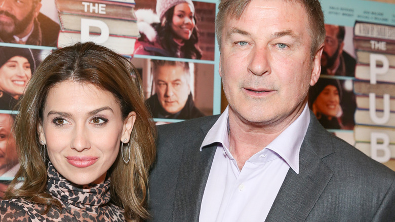 Alec Baldwin poses with his wife, Hilaria Baldwin