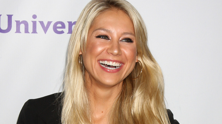 Anna Kournikova smiling during interview