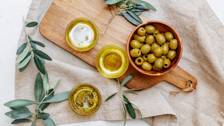 olives and olive oil