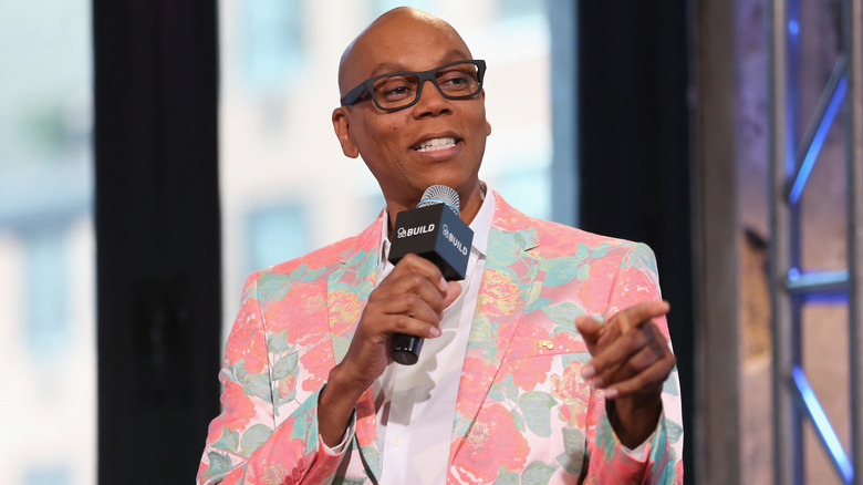 RuPaul's Drag Race host RuPaul speaking onstage