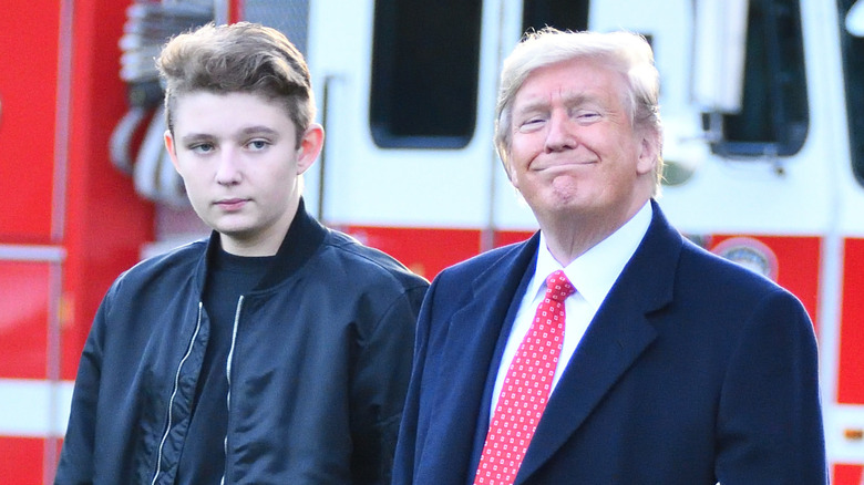 Barron Trump and Donald Trump