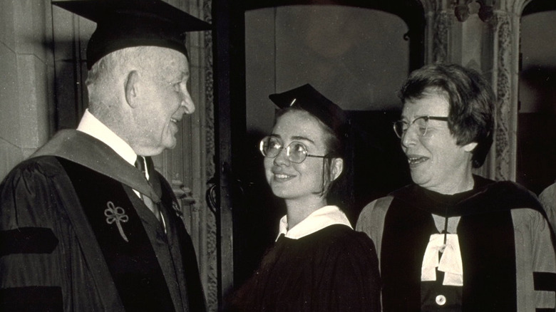 Hillary Rodham Clinton during student days at Wellesley College