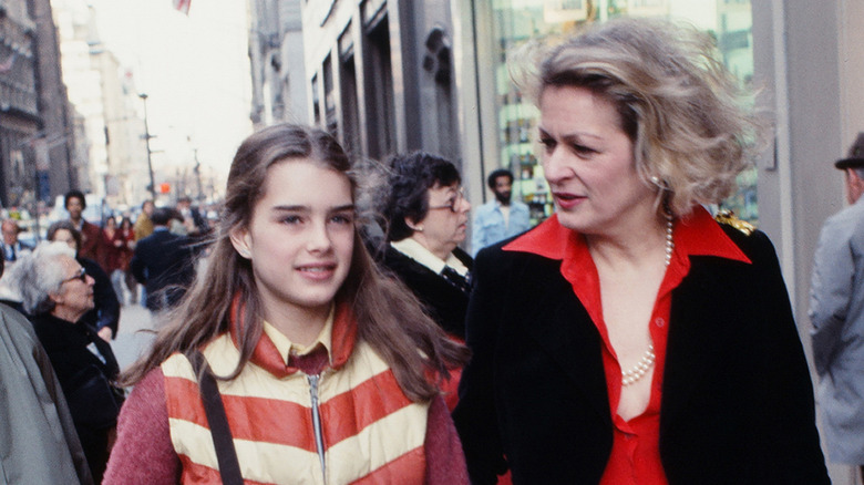 Brooke Shields with her mom