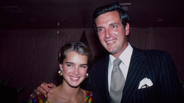 Young Brooke Shields with her father