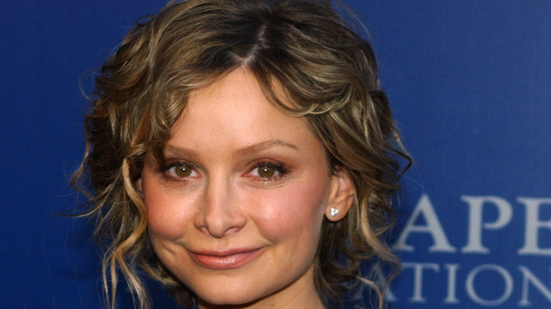 Calista Flockhart in blue