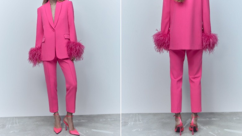 Zara pink suit