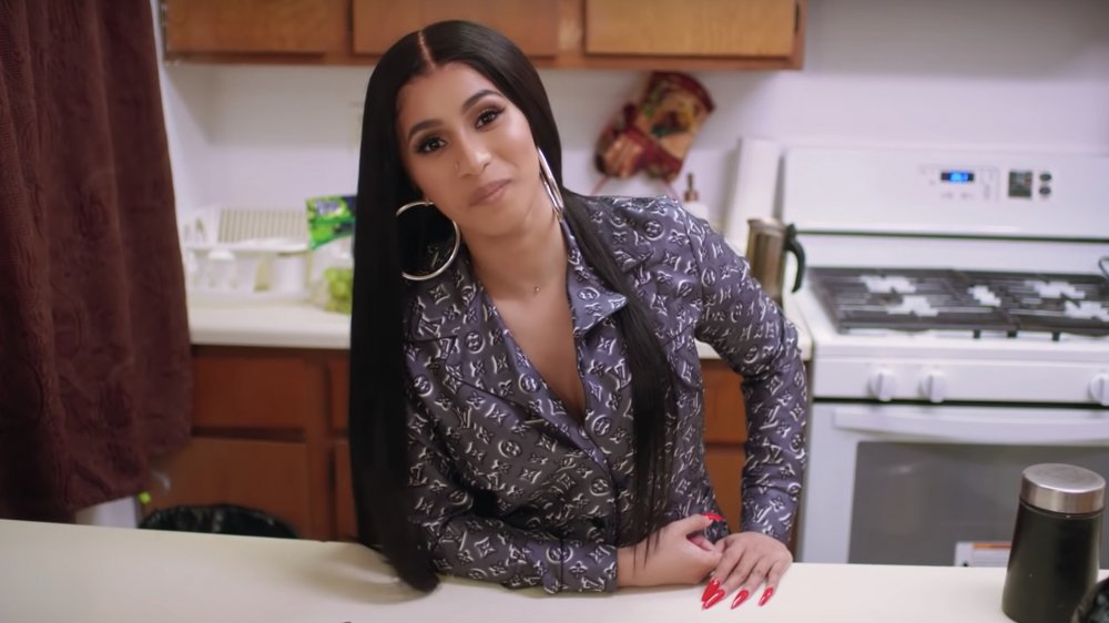 Cardi B in a kitchen