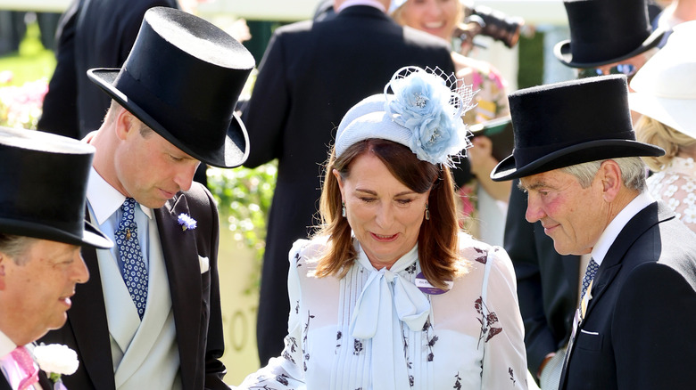 Prince William, Carole Middleton, and Michael Middleton at Royal Ascot