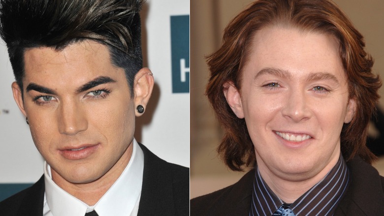 Adam Lambert and Clay Aiken split image