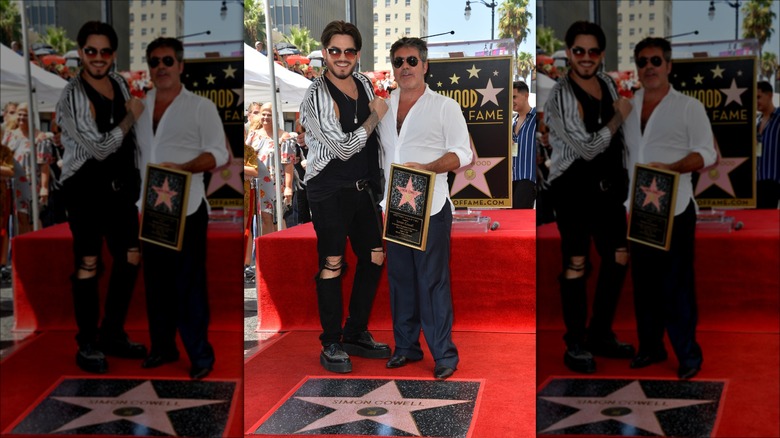 Adam Lambert at Simon Cowell's Walk of Fame ceremony