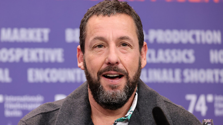 Adam Sandler posing at the "Spaceman" photocall during the 74th Berlinale International Film Festival Berlin at Grand Hyatt Hotel on February 21, 2024 in Berlin, Germany.