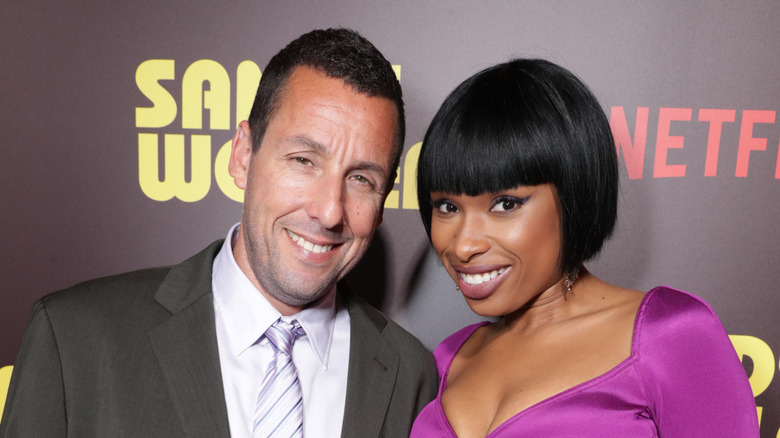 Adam Sandler and Jennifer Hudson posing at the Los Angeles Premiere of Netflix original film 'Sandy Wexler' at Arclight Hollywood on Thursday, April 06, 2017, in Los Angeles, Ca