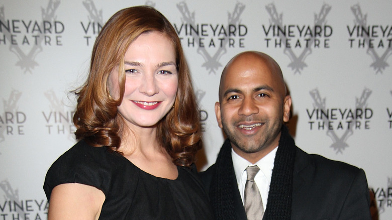 Heather Burns and Ajay Naidu smiling