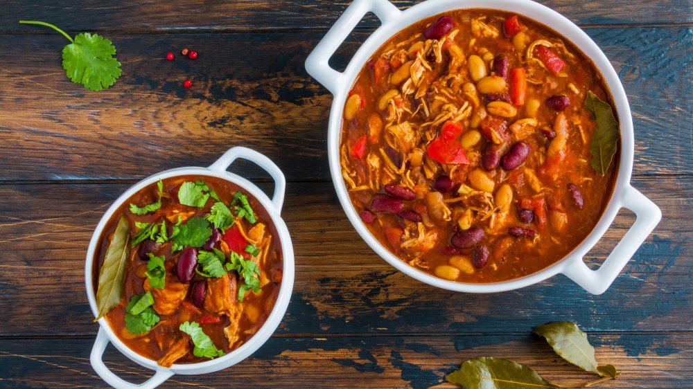 Two bowls of chili, a favorite meal of Christina Anstead's