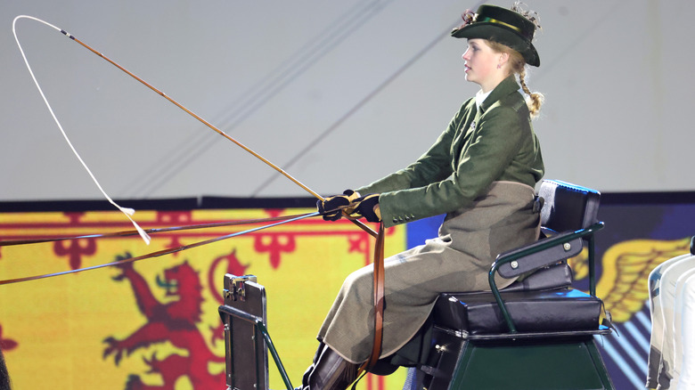 Lady Louise driving a carriage