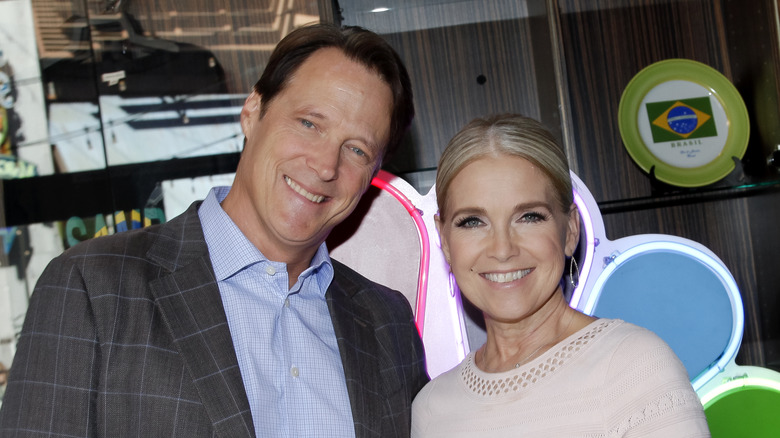 Melissa Reeves and Matthew Ashford smile for a photo 