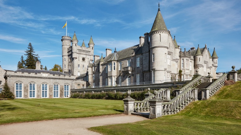 The exterior of Balmoral Castle, Scotland