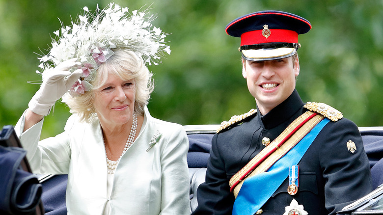 Prince William with stepmother Camilla, Duchess of Cornwall. 