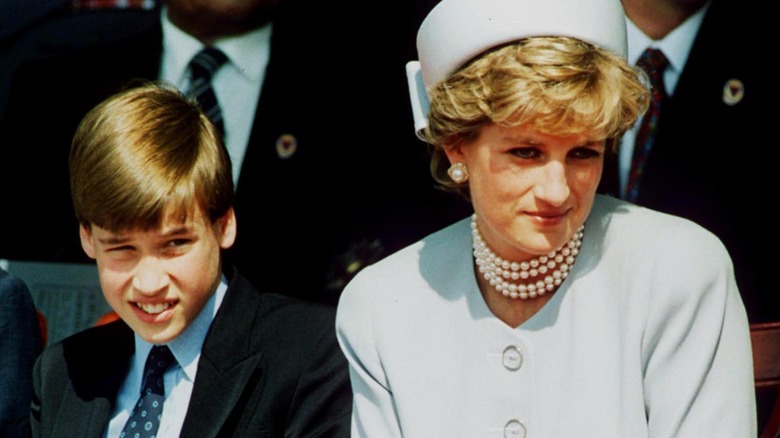 Prince William sits next to Princess Diana