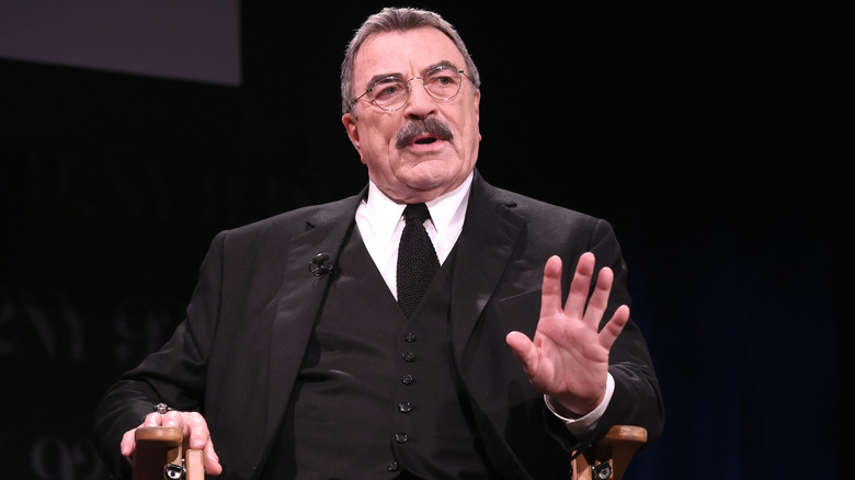 Tom Selleck attends a discussion for the book, 