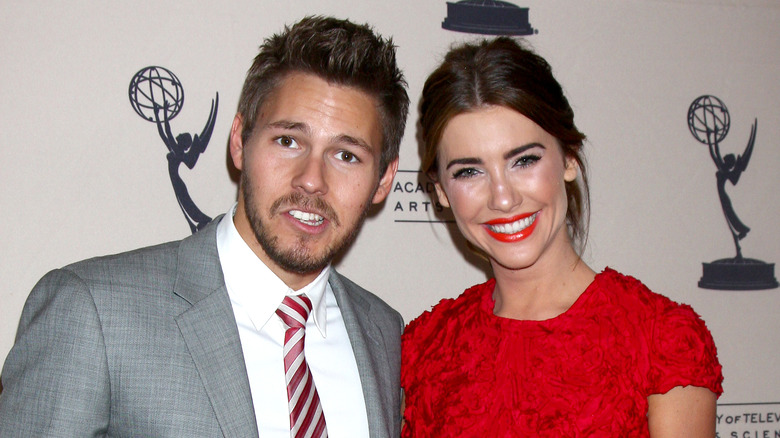 Scott Clifton and Jacqueline MacInnes Wood on the red carpet