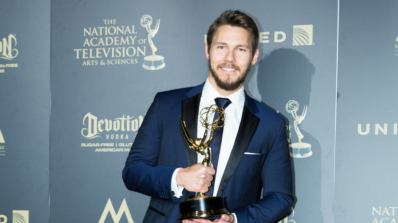 Scott Clifton with his Daytime Emmy 