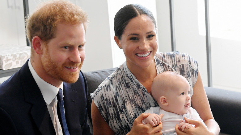 Prince Harry and Meghan Markle with son Archie