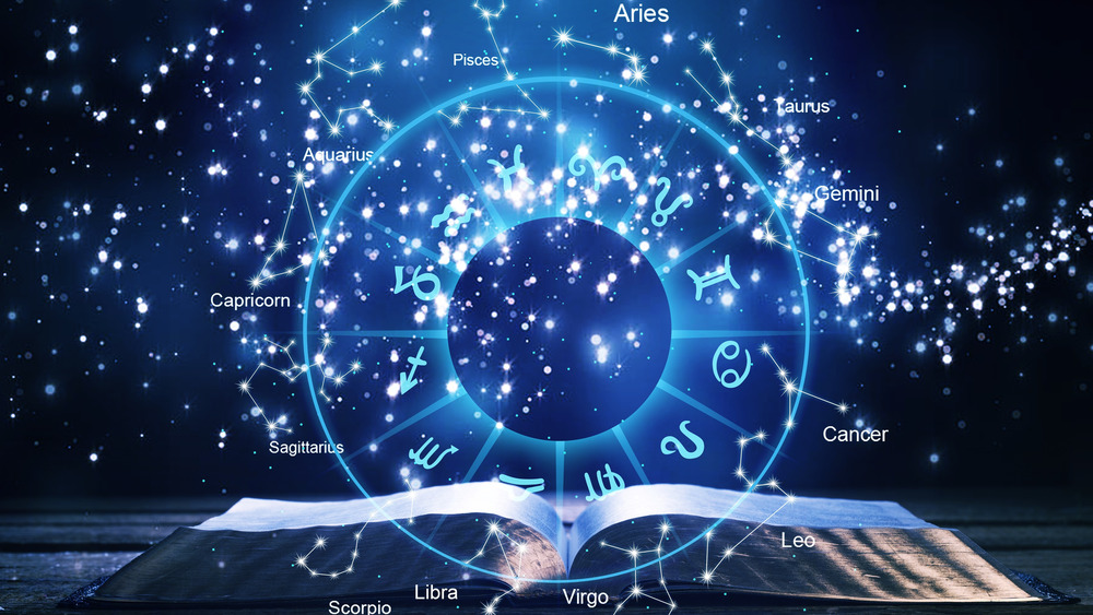 Zodiac chart and constellations