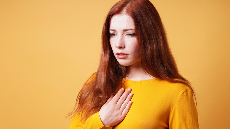 Women looking distraught