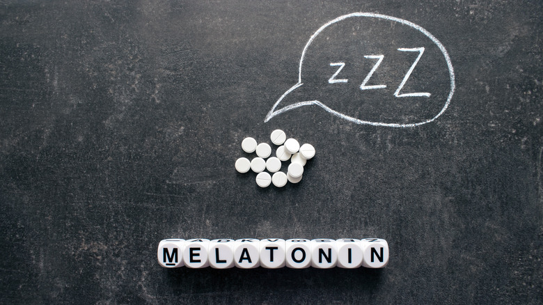 Melatonin with a thought bubble of zs