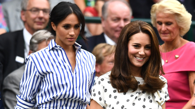 Kate Middleton and Meghan Markle attend an event in London.