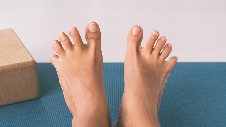 Feet stretched out with separation between toes