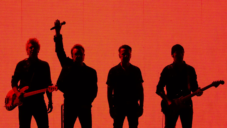 U2 performing on stage