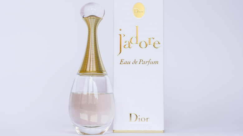 Dior's J'Adore perfume bottle and box 