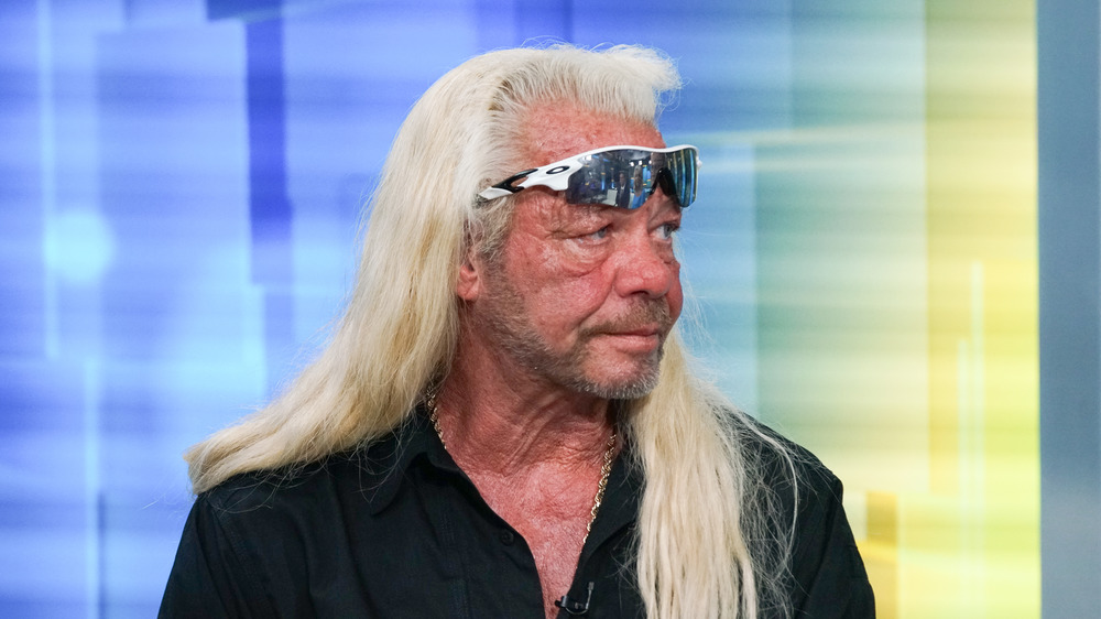 Dog the Bounty Hunter getting interviewed