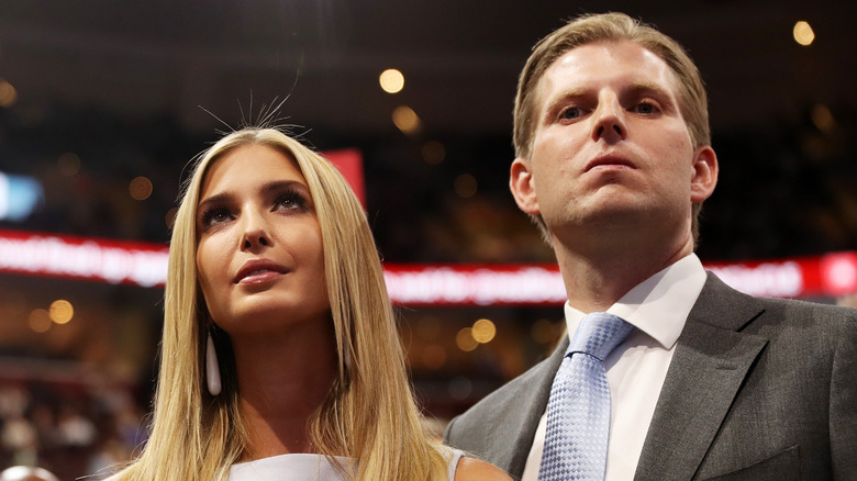 Ivanka Trump and Eric Trump side by side