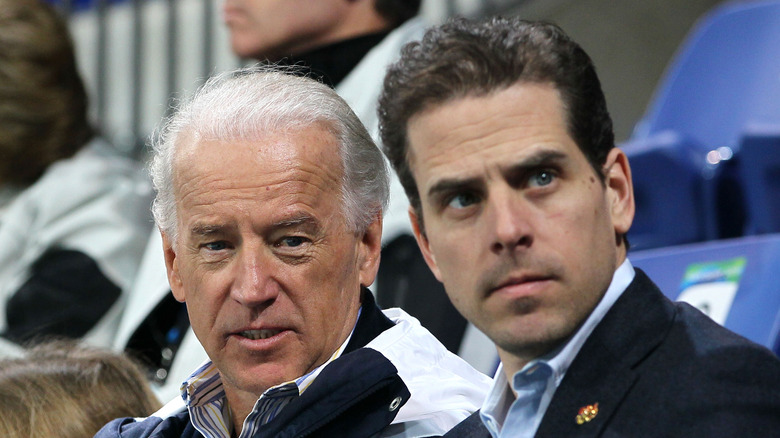 Joe and Hunter Biden sitting together