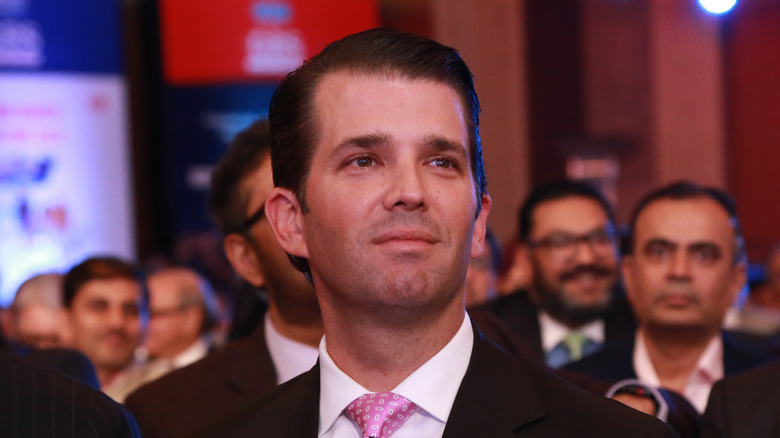 Donald Trump Jr. looking up