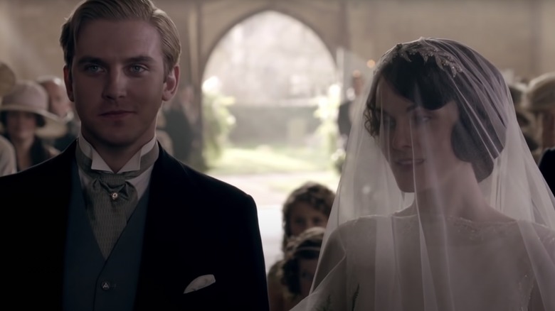 Matthew and Mary's wedding in "Downton Abbey"