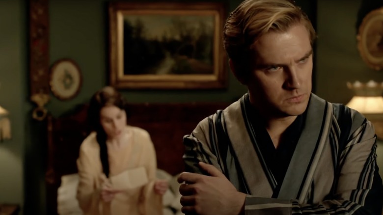 Matthew angry at Mary in "Downton Abbey"