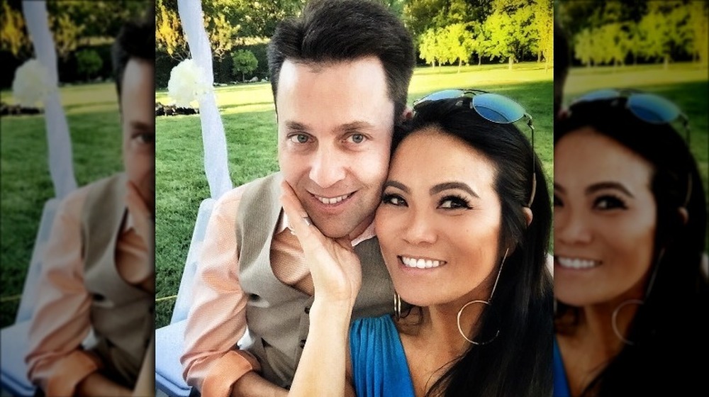 Dr. Pimple Popper, her husband outdoors