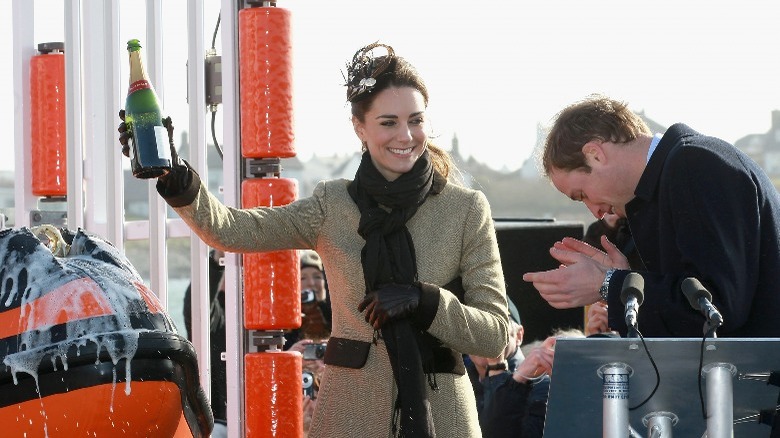 Prince William and Kate at lifeboat ceremony