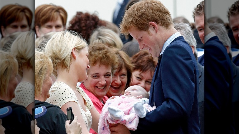 Prince Harry visiting Cardiff Hospital