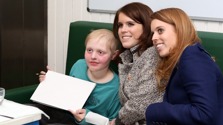 Princess Eugenie visiting the Teenage Cancer Trust unit