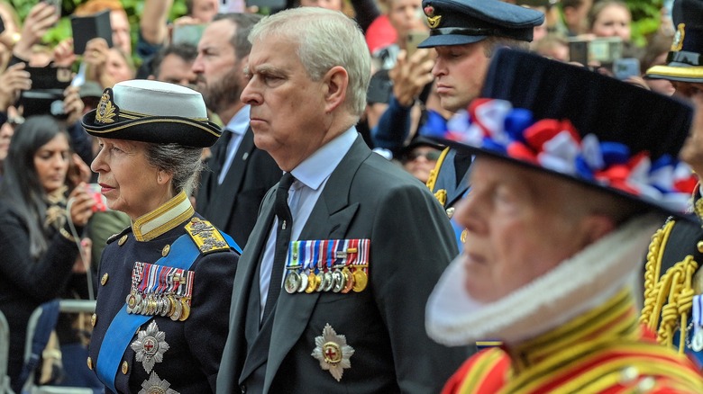 Prince Andrew at queen's funeral 