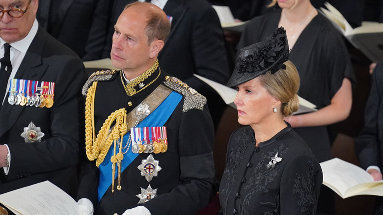 Prince Edward and Sophie at queen's funeral 