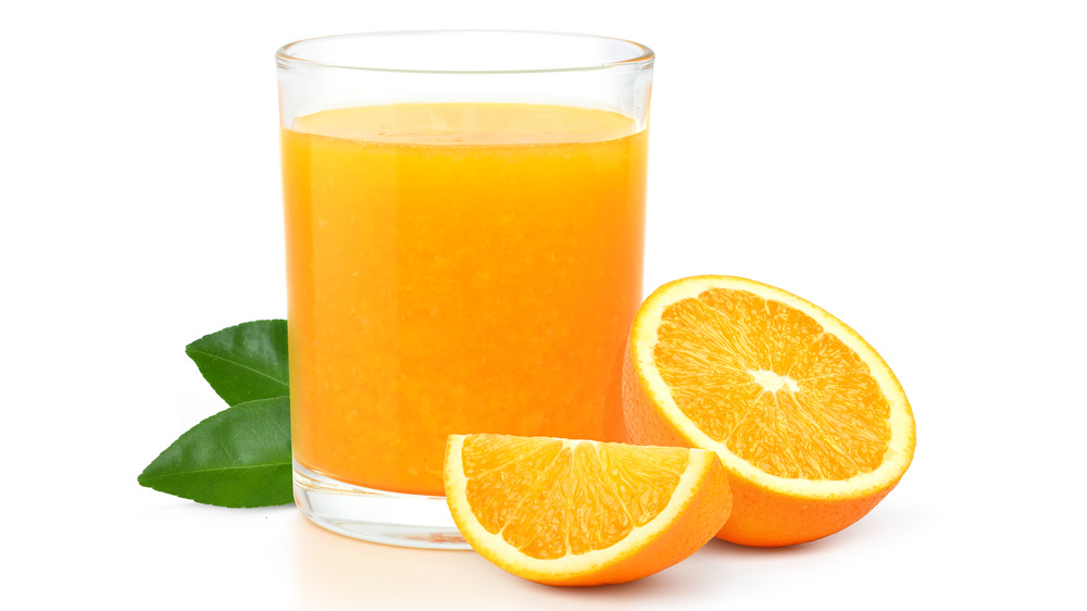 Glass of orange juice