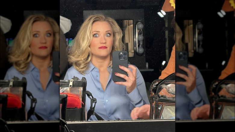 Emily Osment on the Young Sheldon set